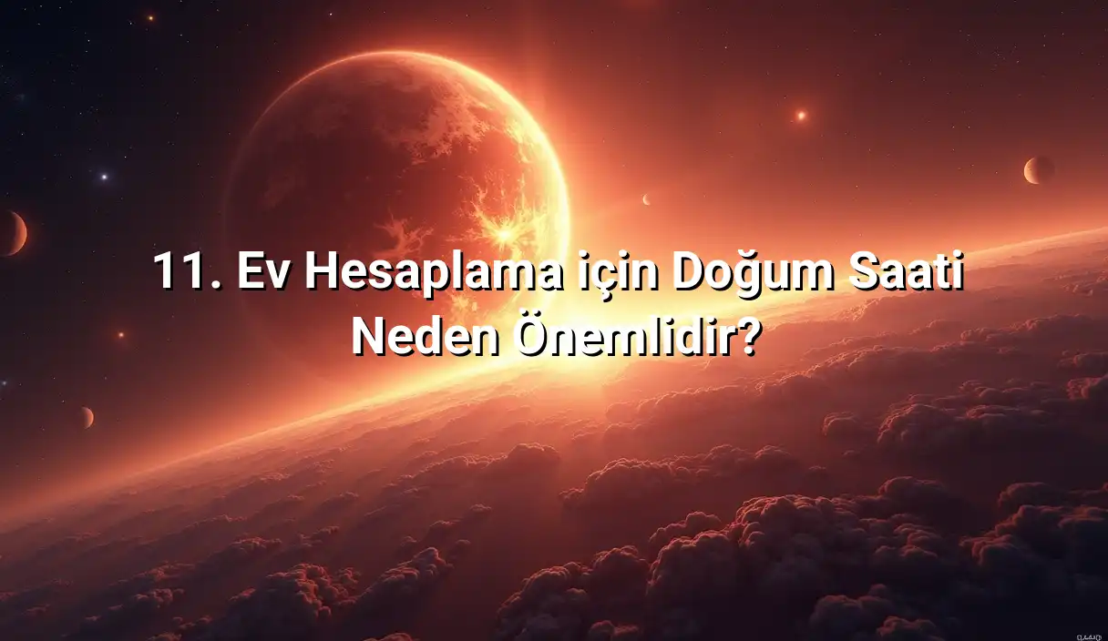 11. Ev Hesaplama için Doğum Saati Neden Önemlidir? - 11. Ev Hesaplama