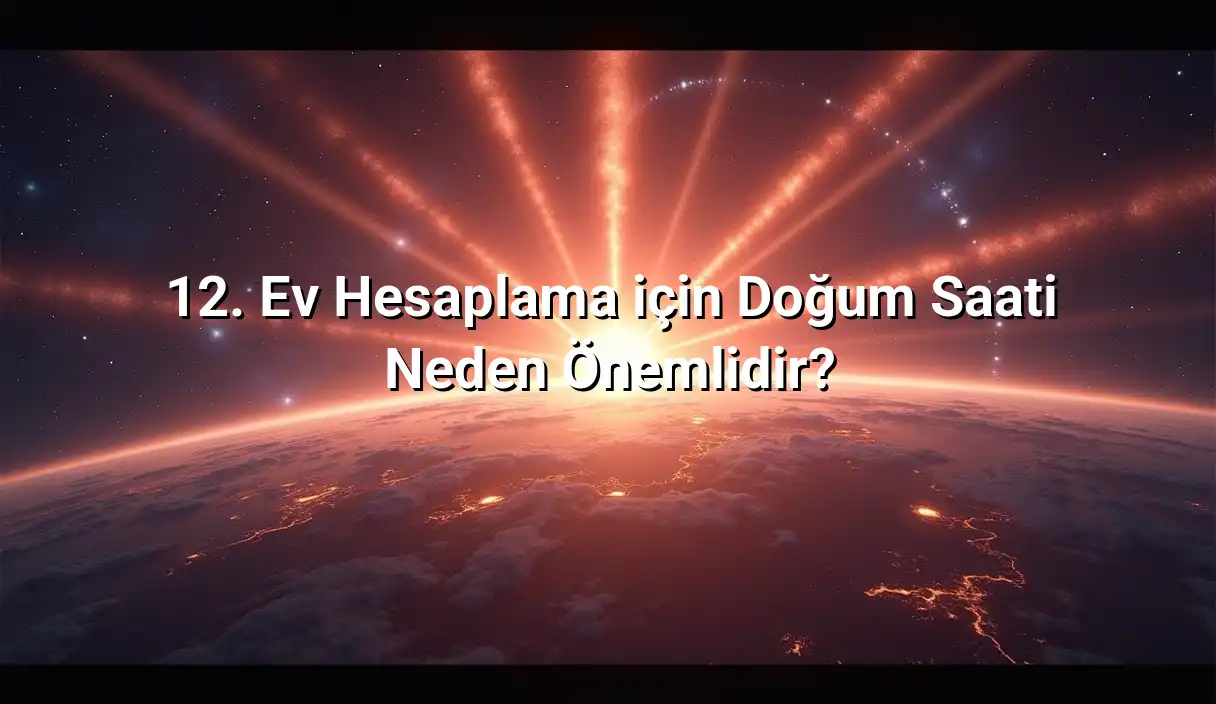 12. Ev Hesaplama için Doğum Saati Neden Önemlidir? - 12. Ev Hesaplama
