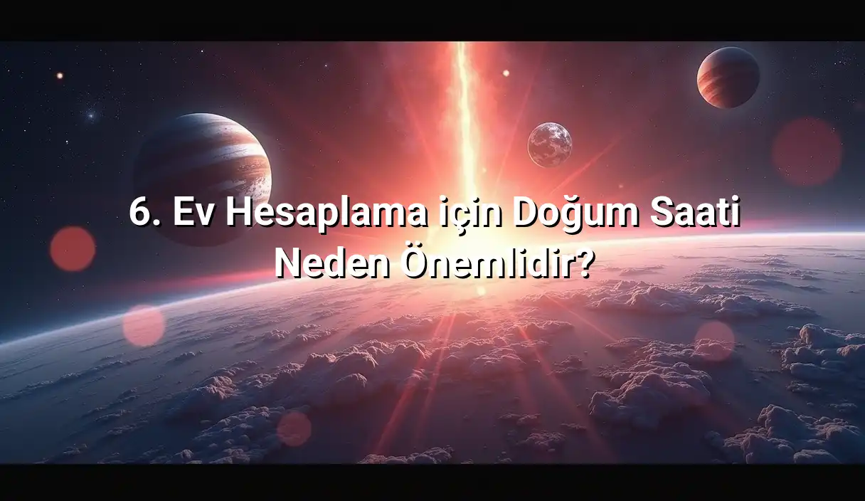 6. Ev Hesaplama için Doğum Saati Neden Önemlidir? - 6. Ev Hesaplama
