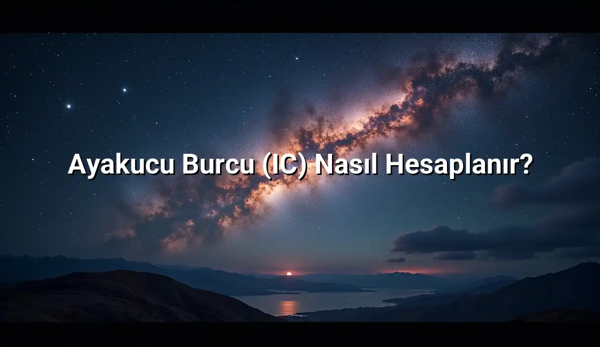 Ayakucu Burcu (IC) Nasıl Hesaplanır? - Ayakucu Burcu Hesaplama
