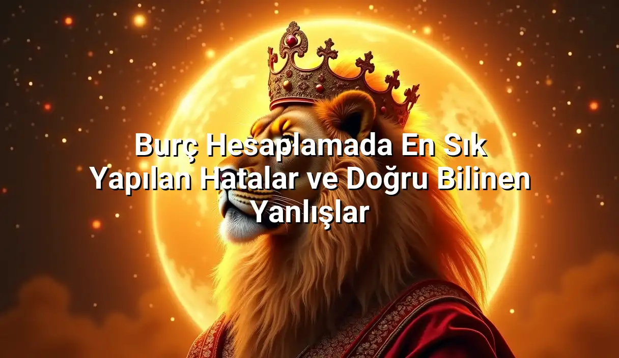 Burç Hesaplamada En Sık Yapılan Hatalar ve Doğru Bilinen Yanlışlar hakkında astrolojik görsel