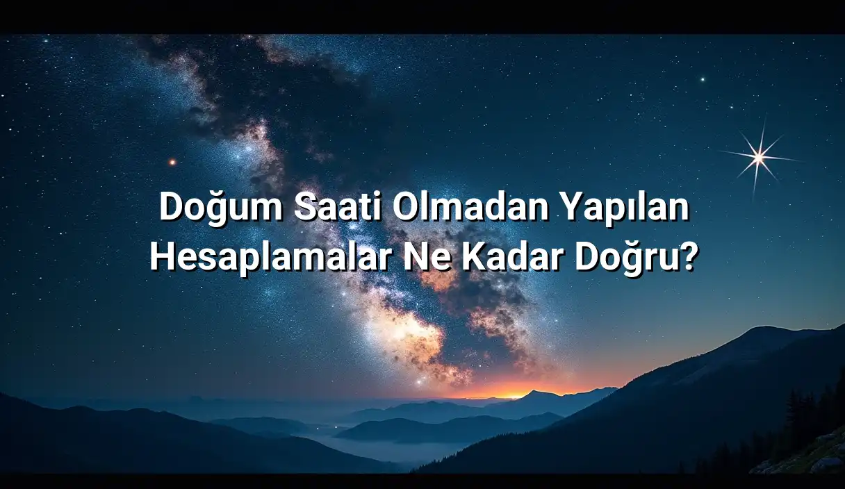 Doğum Saati Olmadan Yapılan Hesaplamalar Ne Kadar Doğru? - Burç Hesaplamada En Sık Yapılan Hatalar ve Doğru Bilinen Yanlışlar