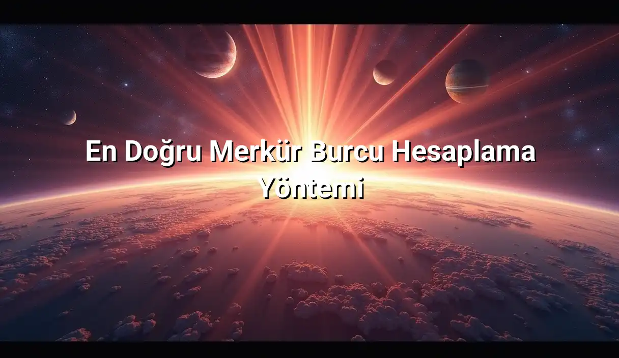 En Doğru Merkür Burcu Hesaplama Yöntemi - Merkür Burcu Hesaplama