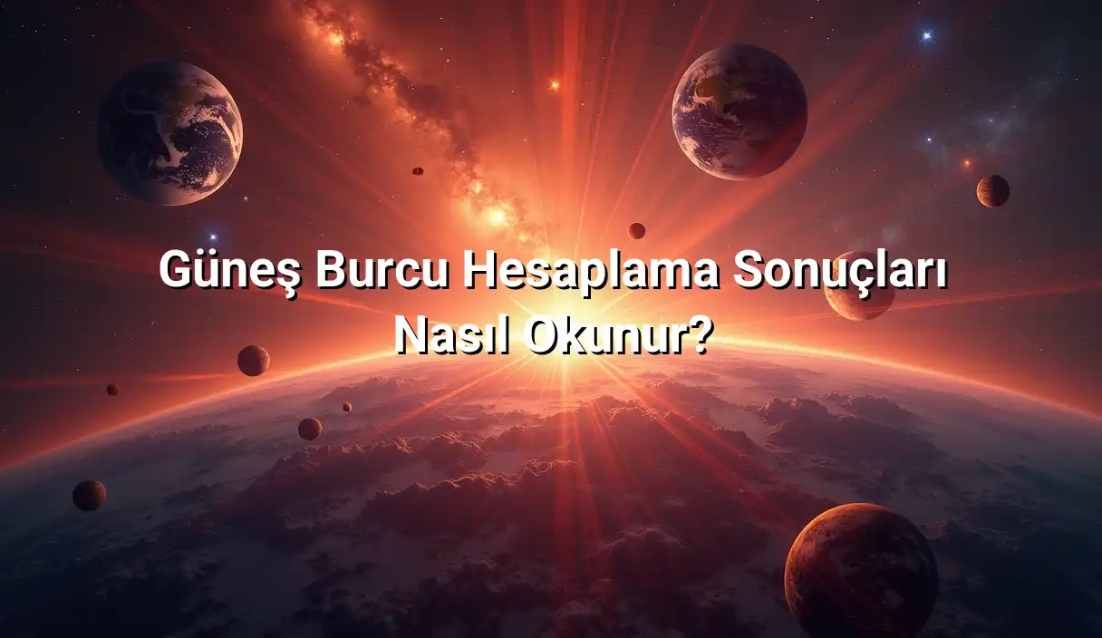 Güneş Burcu Hesaplama Sonuçları Nasıl Okunur? - Güneş Burcu Hesaplama