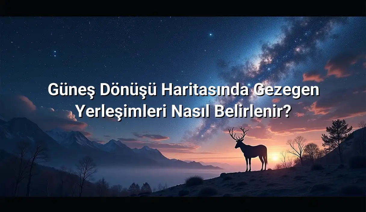 Güneş Dönüşü Haritasında Gezegen Yerleşimleri Nasıl Belirlenir? - Güneş Dönüşü Haritası Hesaplama