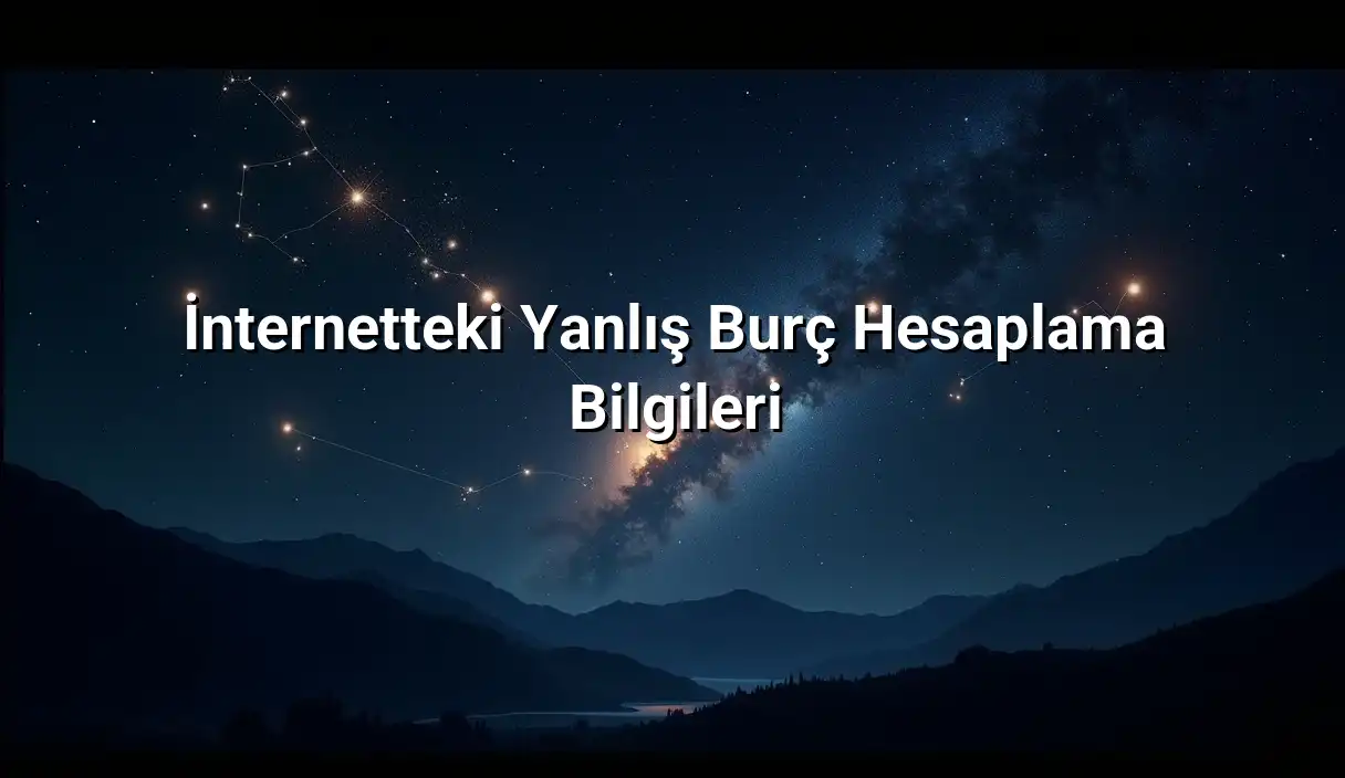 İnternetteki Yanlış Burç Hesaplama Bilgileri - Burç Hesaplamada En Sık Yapılan Hatalar ve Doğru Bilinen Yanlışlar