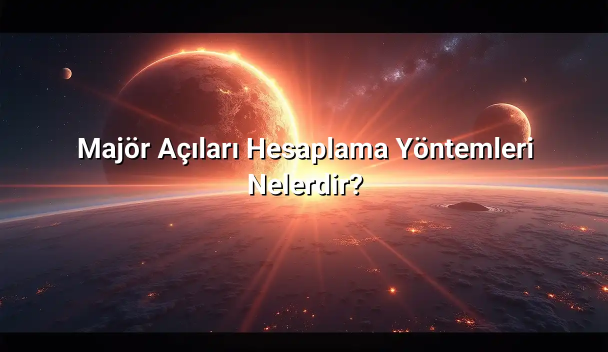 Majör Açıları Hesaplama Yöntemleri Nelerdir? - Majör Açı Hesaplama