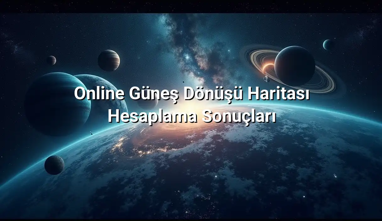 Online Güneş Dönüşü Haritası Hesaplama Sonuçları - Güneş Dönüşü Haritası Hesaplama